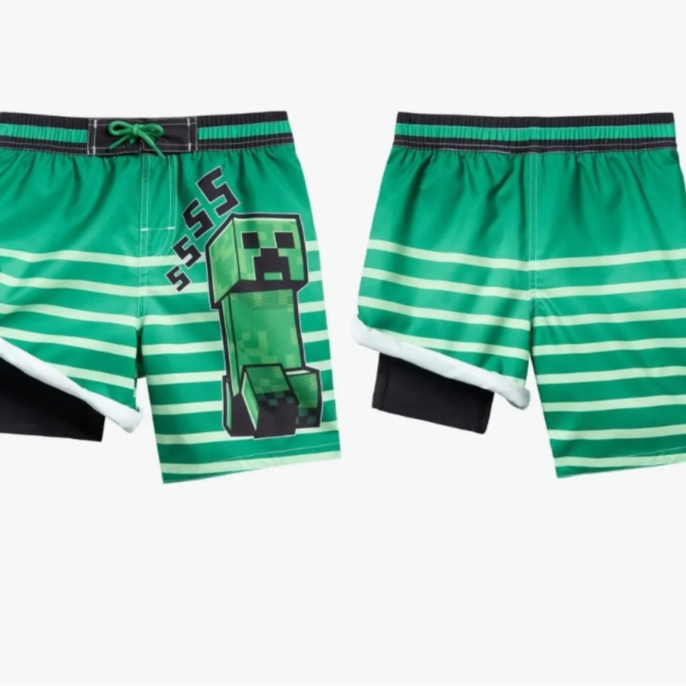 Minecraft Green Swim Shorts